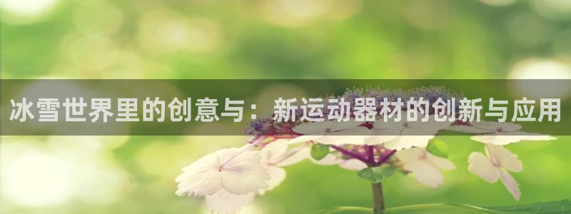 凯捷体育软件：冰雪世界里的创意与：新运动器材的创新与