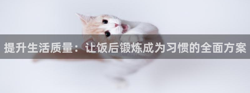 凯捷体育娱乐代理怎么样：提升生活质量：让饭后锻炼成为