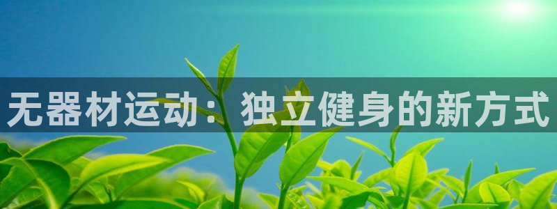 凯捷体育集团官网首页网址：无器材运动：独立健身的新方