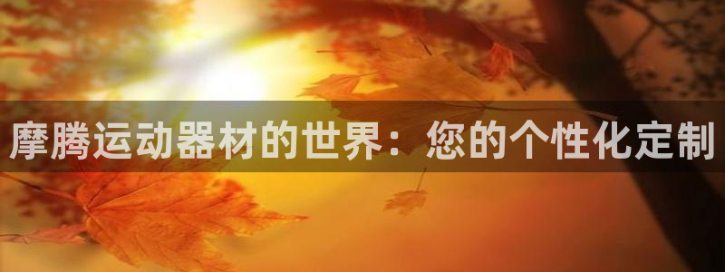 凯捷体育娱乐首页网站大全：摩腾运动器材的世界：您的个性化定制